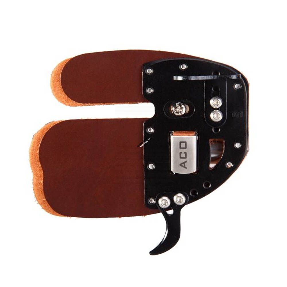 small Black Plate New DECUT RUGBII Archery Finger Tab Guard Leather Adjustable , right 