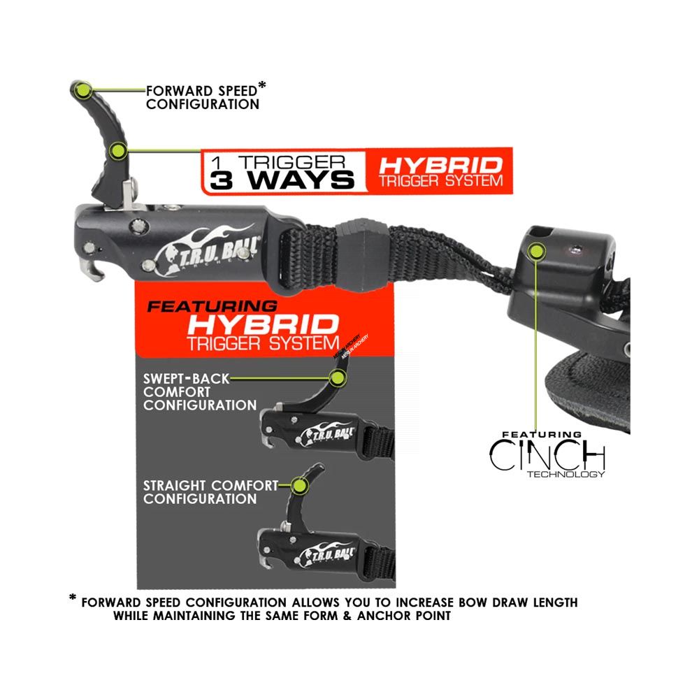 TRU Ball Short N Sweet'R Wrist Release - Hybrid | Merlin Archery