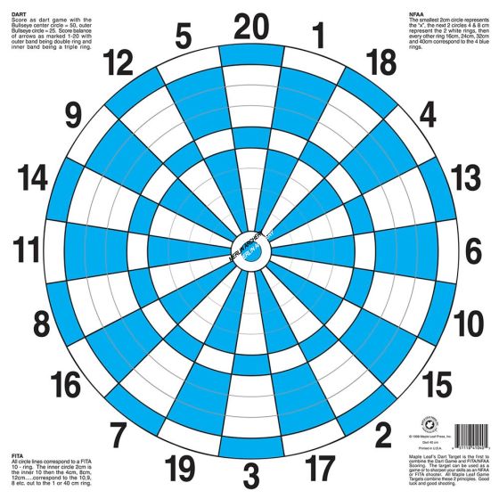 Maple Leaf Dartboard Target Faces