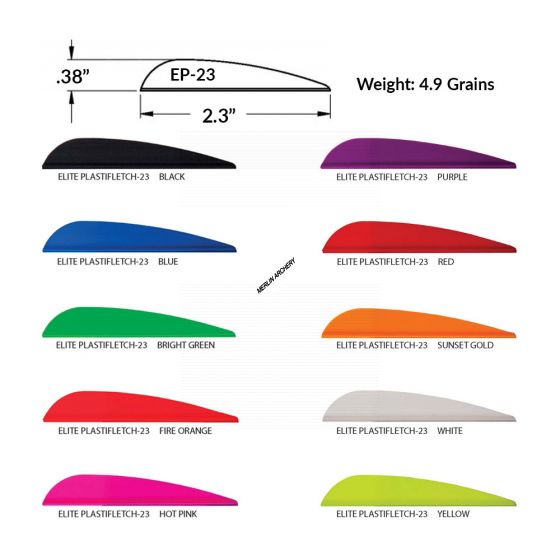 AAE Elite Plastifletch Vanes - EP23 - 2 3/8"