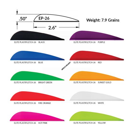 AAE Elite Plastifletch Vanes - EP26 - 2 7/8"