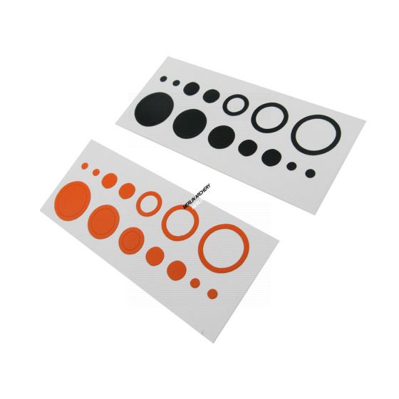 Mybo Lens Decals (1 x Orange, 1 x Black)