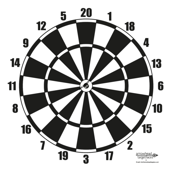 Arrowhead Dartboard Face 80cm