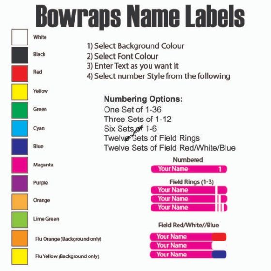 Bowraps Custom Name Labels