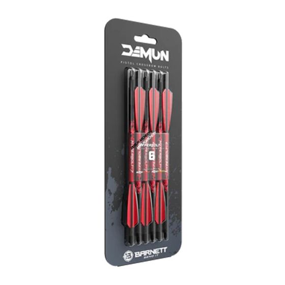 Barnett Demun Hyperbolt Carbon Pistol Crossbow Bolts - C7 - 3 Fletch