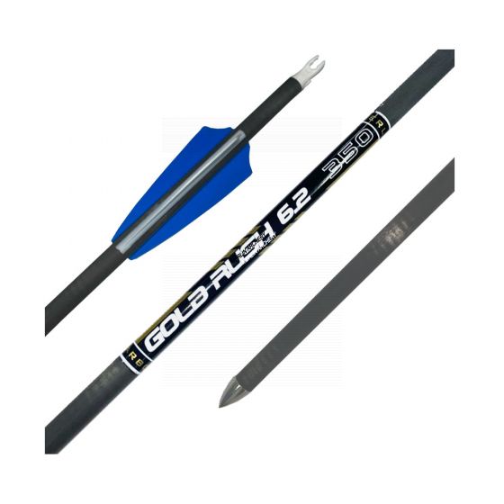 Merlin Gold Rush Carbon Arrows - 6.2 - With Vanes