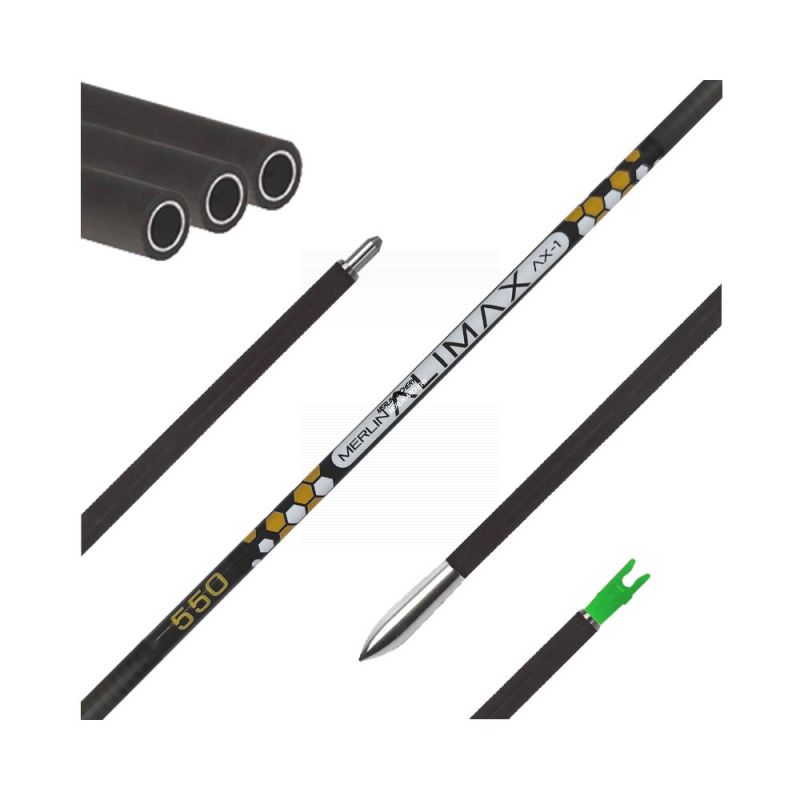 Merlin Alimax Aluminium/Carbon Shafts (Inc Nocks, Pins & Points